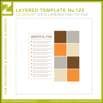 Freebie - Grateful For...Layered Template from CZ Designs